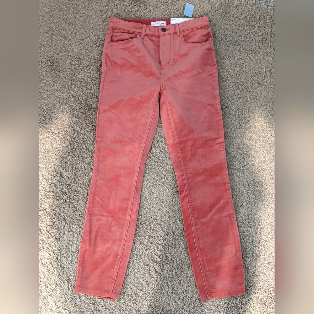 NWT Anne Taylor Loft Rose Corduroy Pants